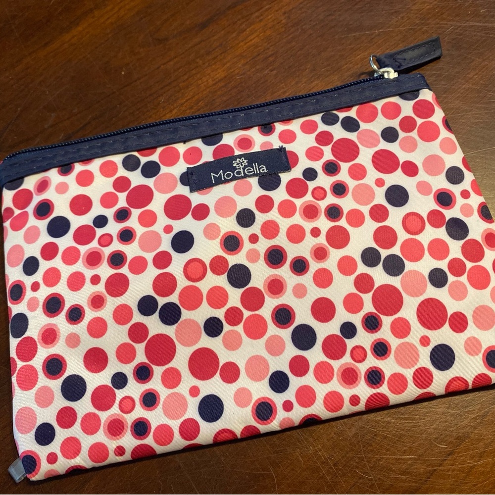 Modella Pink and Blue Polka Dot Women's Bag New